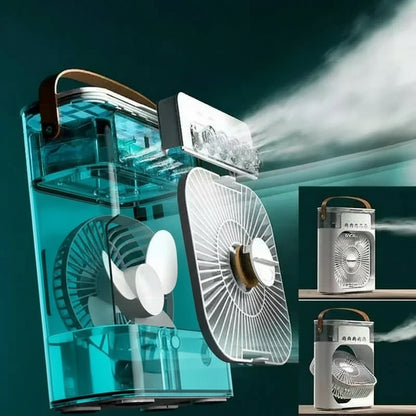 Ventilador de Aire Frío y Humificador con Luces LED