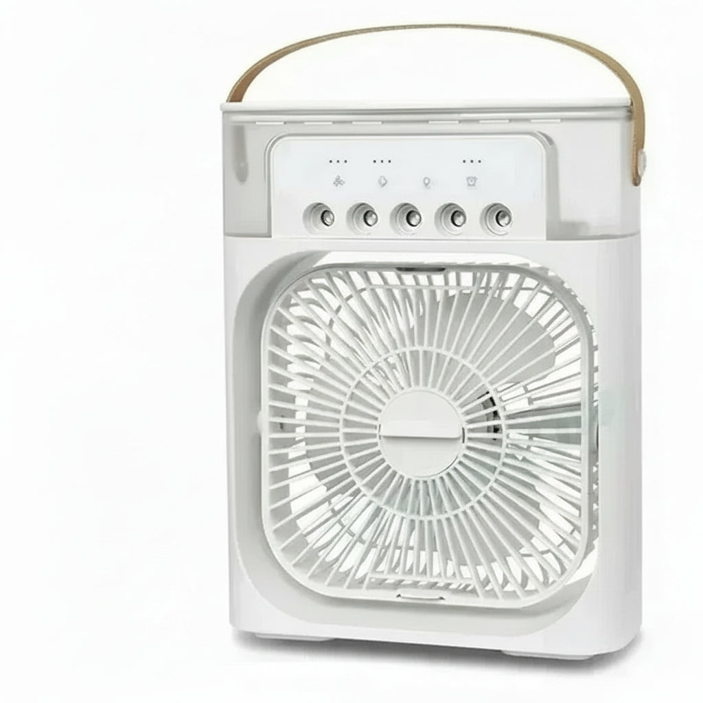 Ventilador de Aire Frío y Humificador con Luces LED