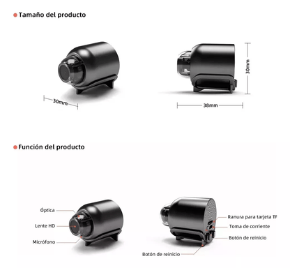 👓 VIGÍA MINI® PRO 1080P  Cámara de Seguridad WiFi Full HD