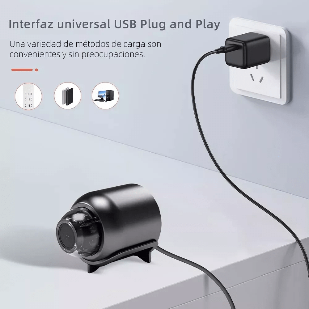 👓 VIGÍA MINI® PRO 1080P  Cámara de Seguridad WiFi Full HD